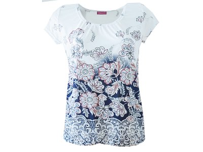 Volná halenka s tiskem krajky - vel.38